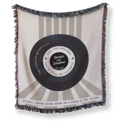 anniversary custom cotton blanket